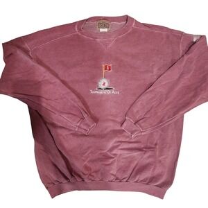 SDI Tournament of Ages Golf Embroidered Garment Dyed Sweatshirt L Pink